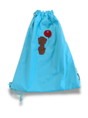 saculet cu urs cu balon rosu