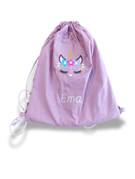 saculet personalizat cu unicorn
