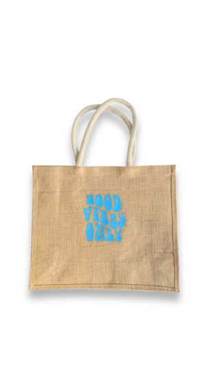 sacosa de plaja only good vibes