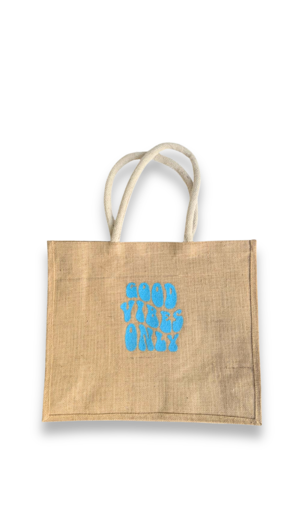 sacosa de plaja only good vibes