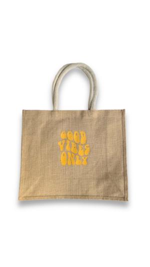 sacosa only good vibes galben